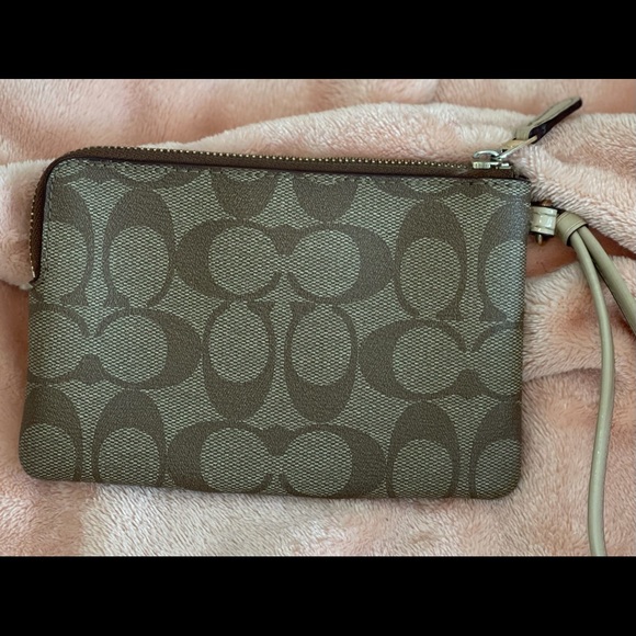 Tan Coach Wristlet - Picture 2 of 3